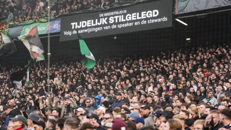 Se suspende múltiples veces la final de la Copa de Países Bajos entre el Feyenoord de Santi Giménez y el NEC