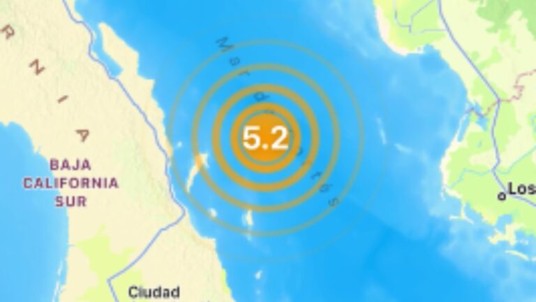 Temblor hoy: Sismo de magnitud 5.2 sacude el noroeste de Baja California Sur