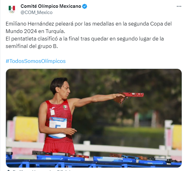 El mexicano fue subcampeón del mundo en 2023 | @COM_México