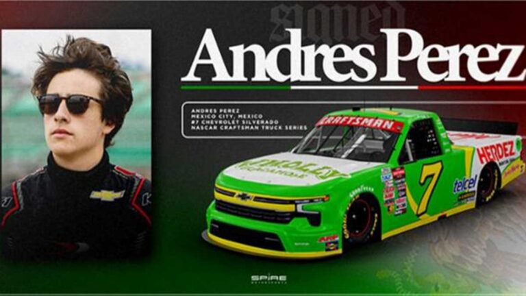 El mexicano Andrés Pérez de Lara debutará en la NASCAR Truck Series en Madison