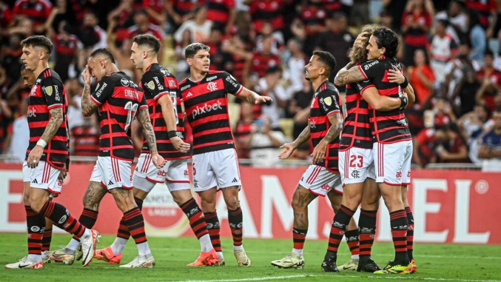 Flamengo celebrando los goles ante Milloanrios | @Libertadores.
