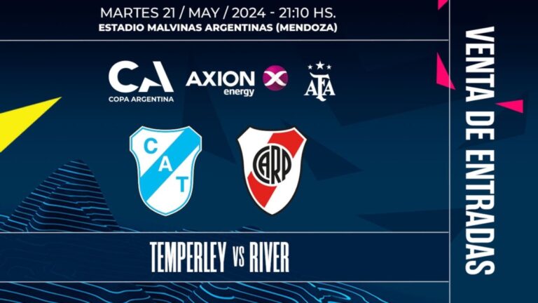 River vs Temperley en Copa Argentina: cómo comprar entradas y precios para el partido en Mendoza