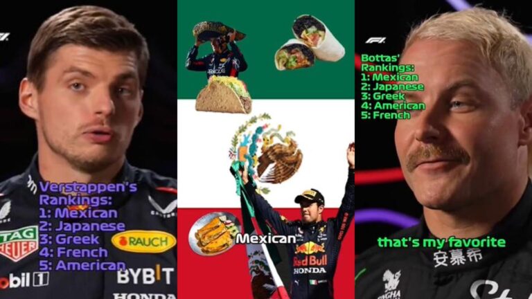 Verstappen y Bottas expresan su amor por la comida mexicana; Stroll le hace ‘el feo’ y ¿Checo Pérez?