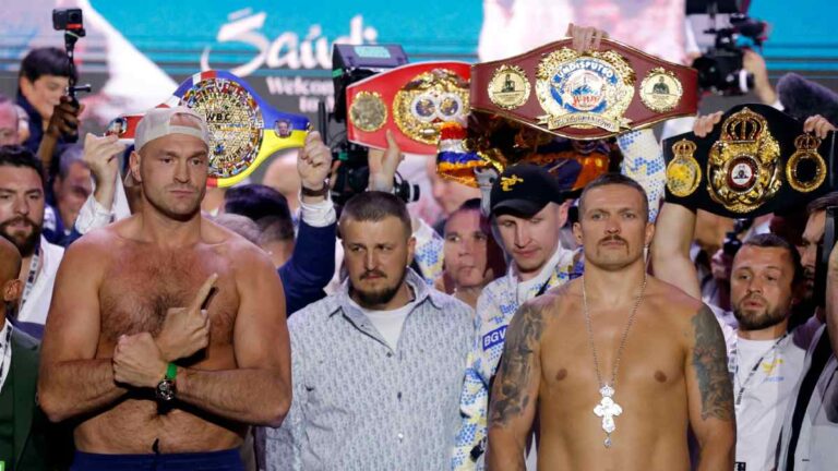 Canelo Álvarez y los boxeadores que han ganado un título indiscutido como el que buscan Tyson Fury y Oleksandr Usyk el sábado