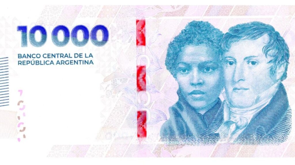 Los nuevos billetes de 10 mil pesos que habrá en Argentina