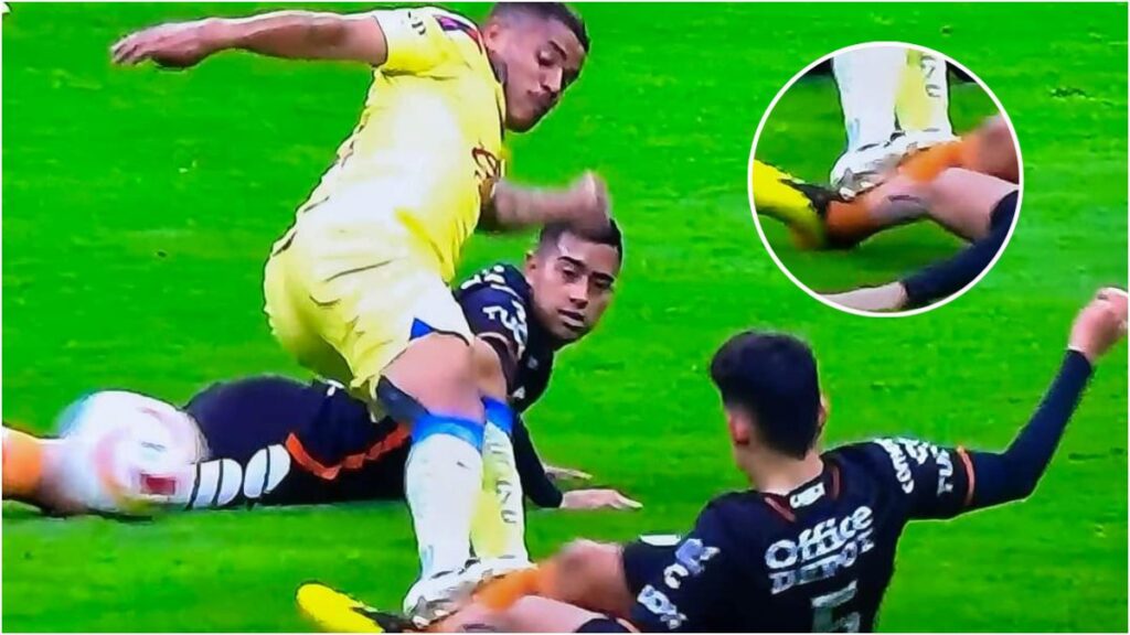 Dura entrada de Jonathan dos Santos a Pedro Pedraza