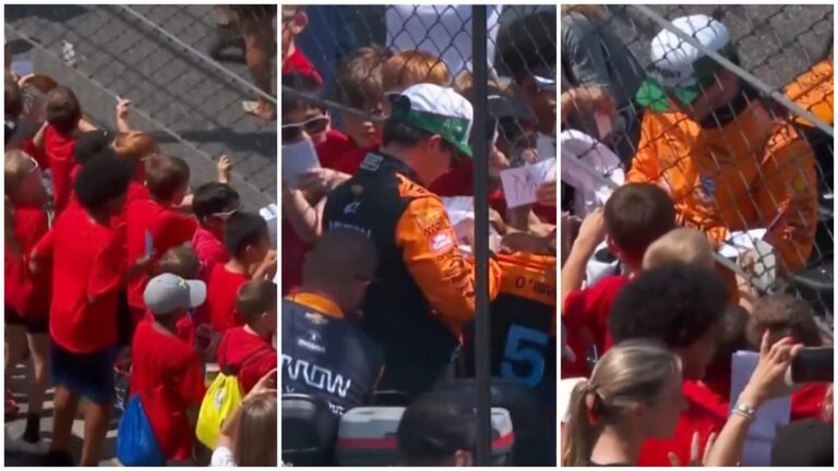 ¡Locura por Pato O’Ward! Pequeños aficionados cumplen su sueño en las prácticas de la Indy 500