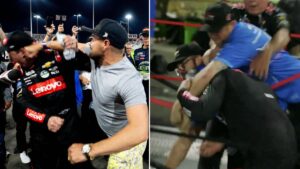 ¡Golpes en la NASCAR All-Star Race! Así fue la pelea entre Ricky Stenhouse Jr. y Kyle Busch