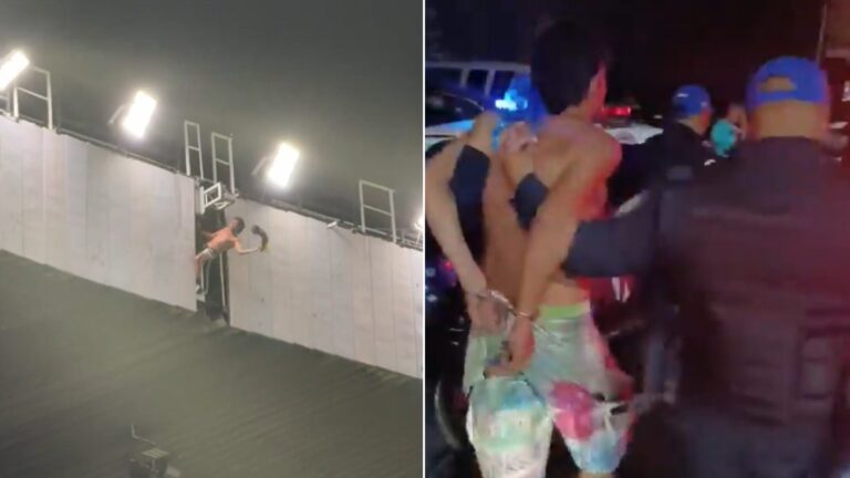 ¡La locura del bicampeonato! Aficionado del América es detenido… ¡por subirse al techo del Estadio Azteca!