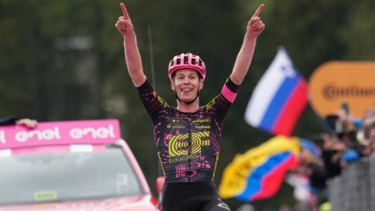 Georg Steinhauser gana en el Passo del Brocon y corta la seguidilla de victorias de Tadej Pogacar en el Giro de Italia
