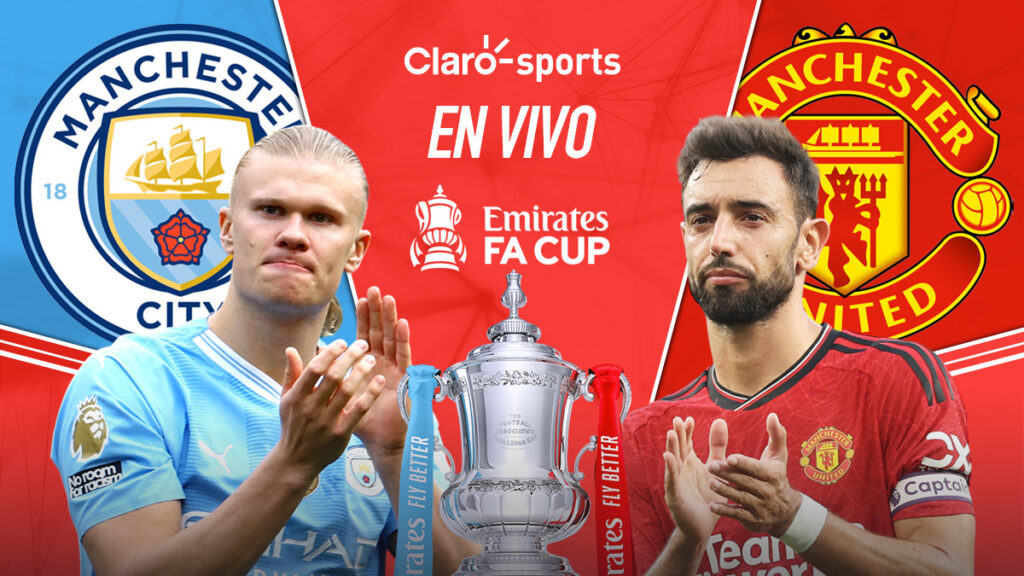 Manchester City vs Manchester United se ven las caras en Wembley para disputar la final de la FA Cup.