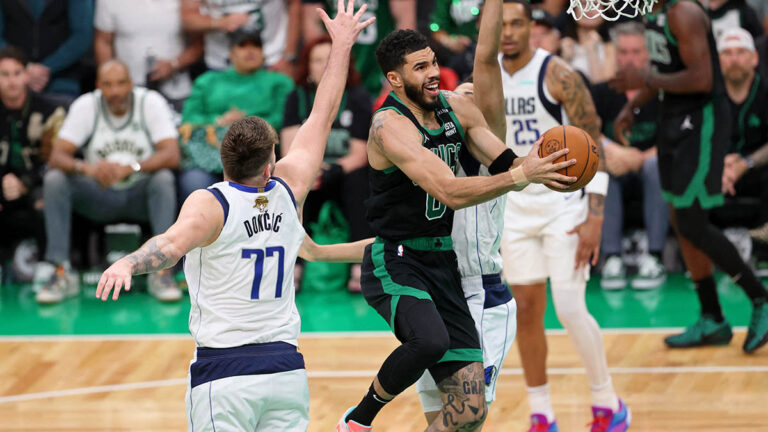 El triple doble de Luka Doncic no es suficiente para Mavericks y los Celtics se ponen a dos victorias del título