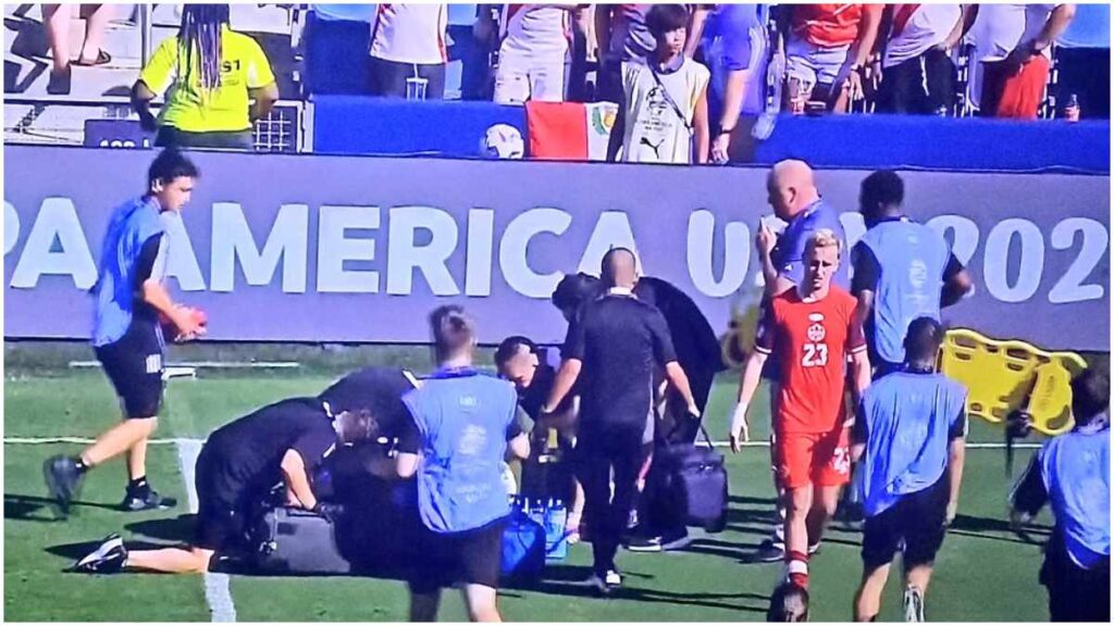 Árbitro se desmaya en la Copa América | Captura de Pantalla