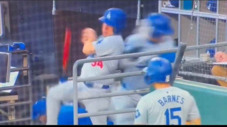 El héroe más grande de los Dodgers: batboy evita que Ohtani reciba un bolazo en la cueva