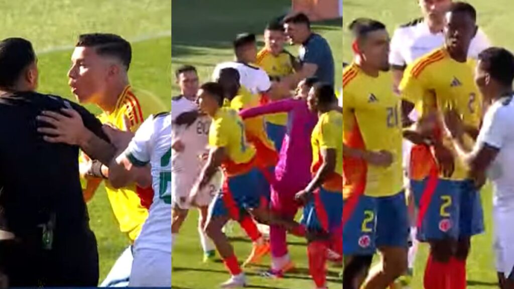 Colombia y Bolivia se van a las manos en amistoso | Captura de pantalla