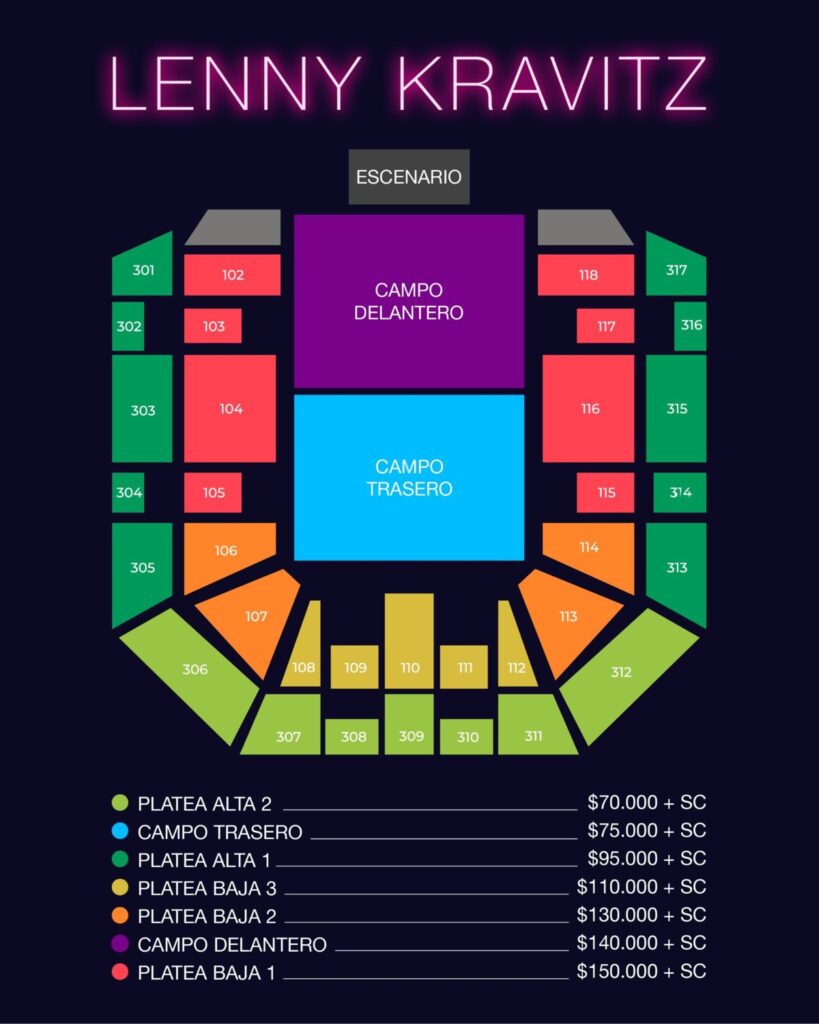 Precios Lenny Kravitz Argentina 2024: este es el valor de las entradas