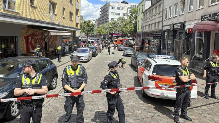 La policía alemana dispara a hombre que amenazó a agentes con un hacha y una bomba en Hamburgo