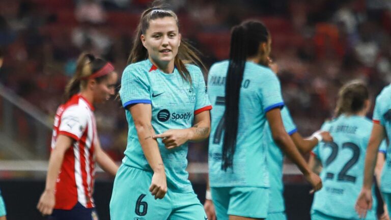 Barcelona Femenil y sus estrellas golean a Chivas Femenil en partido amistoso