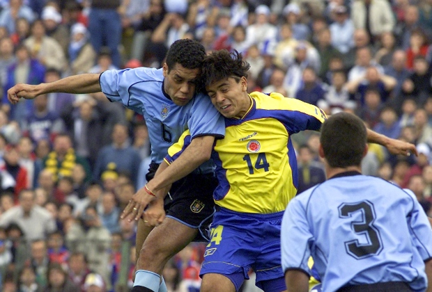 Iván López, jugando la Copa América 2001. 