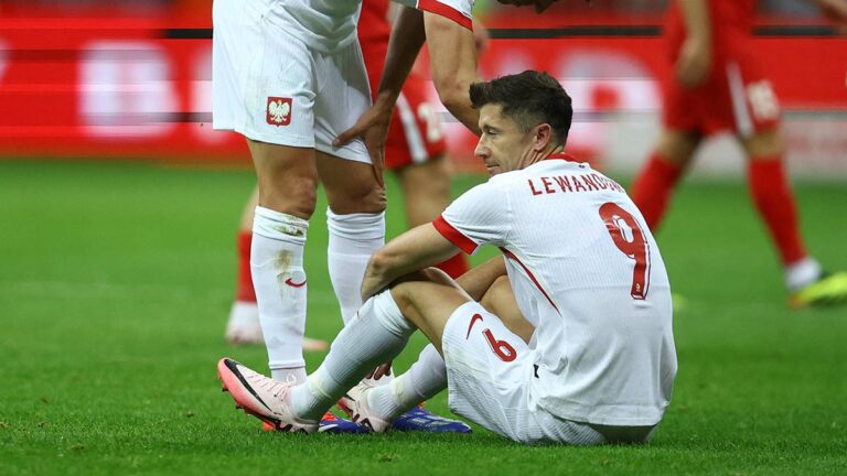 Lewandowski sufre desgarro en el músculo del bíceps femoral y se pierde el debut con Polonia en la Euro 2024