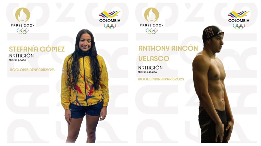 Stefanía Gómez y Anthony Rincón. - @OlimpicoCol.