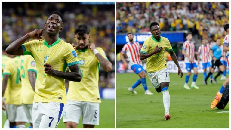 ¡Locura en el primer tiempo del Paraguay vs Brasil! Conato de bronca, burlas y doblete de Vinicius