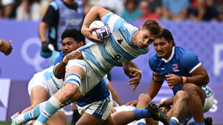 Argentina clasifica a cuartos de final al vencer a Kenia y a Samoa en el Rugby 7 masculino en Paris 2024