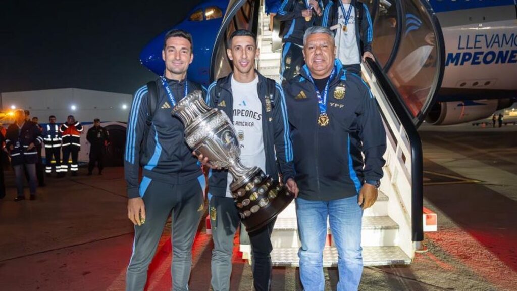 Polémica en la celebración de Argentina campeón | Foto: @chiquitapia