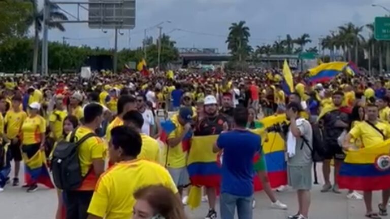 ¡Fiesta colombiana en Miami! Un mar de hinchas sale a protagonizar ‘banderazo’ antes de la final