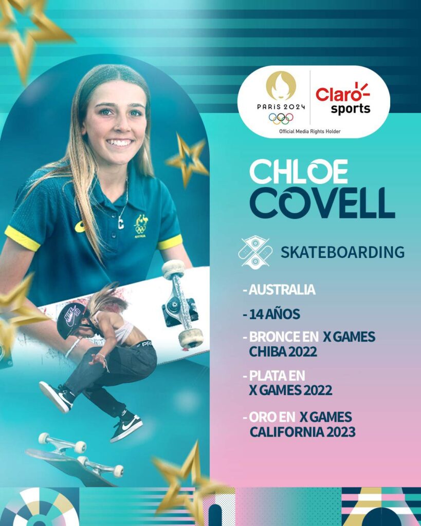 La australiana Chloe Covell que apunta al oro en Skateboarding