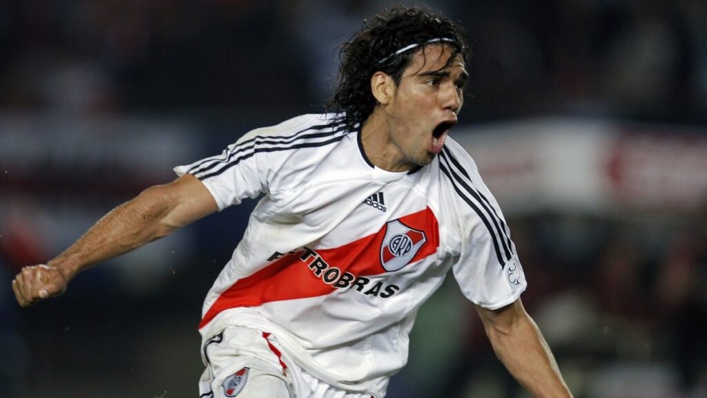 Falcao celebra un gol con River Plate. - @FALCAO.