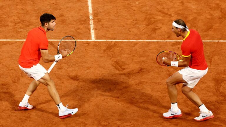 Alcaraz y Nadal vencen a la dupla argentina Molteni-González y van por más en París 2024