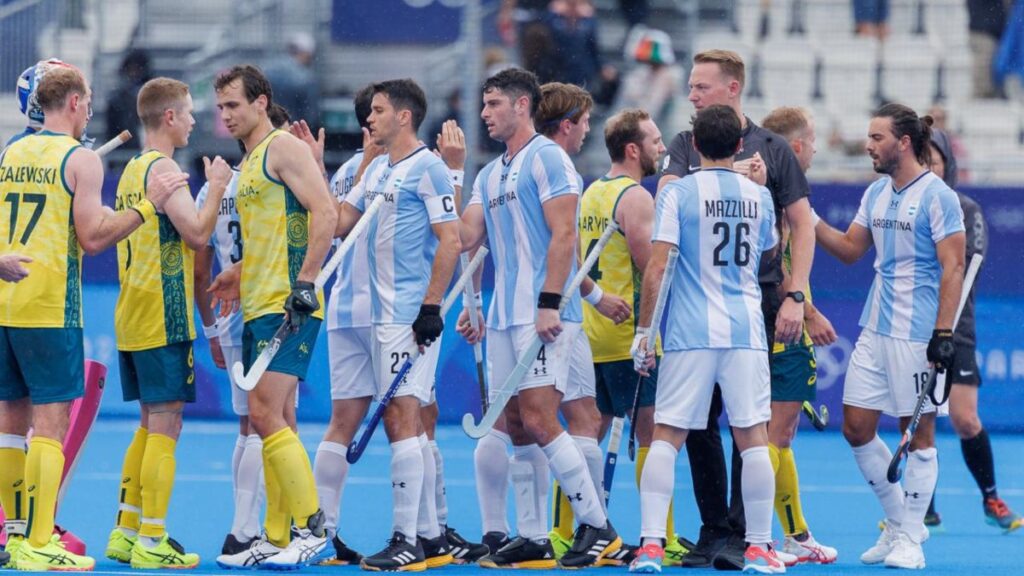 Argentina perdió en su estreno en el hockey masculino en Paris 2024 | @PrensaCOA