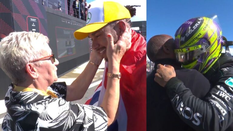 ¡Hasta las lágrimas! El emocionante festejo de Lewis Hamilton tras reencontrarse con la victoria en su casa y con su gente