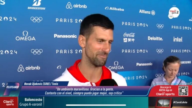 Novak Djokovic, contento con la afición de París tras su debut en los Juegos Olímpicos: “Es un ambiente maravilloso”