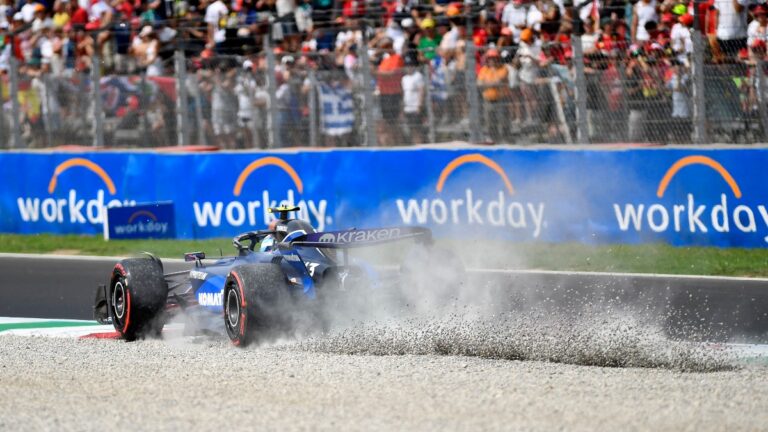 Colapinto queda dentro de los diez mejores en la práctica 3 de Monza; Checo Pérez no la pasa bien