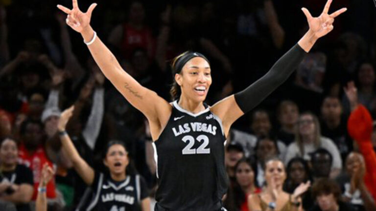 A’ja Wilson suma un récord más a su carrera y las Aces se imponen a las Sparks