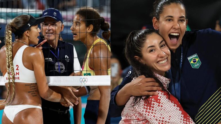 ¡Es fácil si lo intentas! Ánimos encendidos en la final de voleibol de playa son contenidos por John Lennon e ‘Imagine’