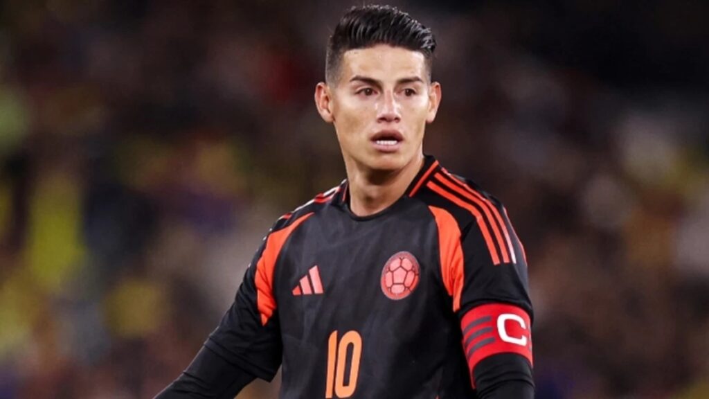 James Rodríguez jugando con Colombia.