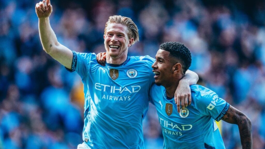 Kevin De Bruyne celebrando. 