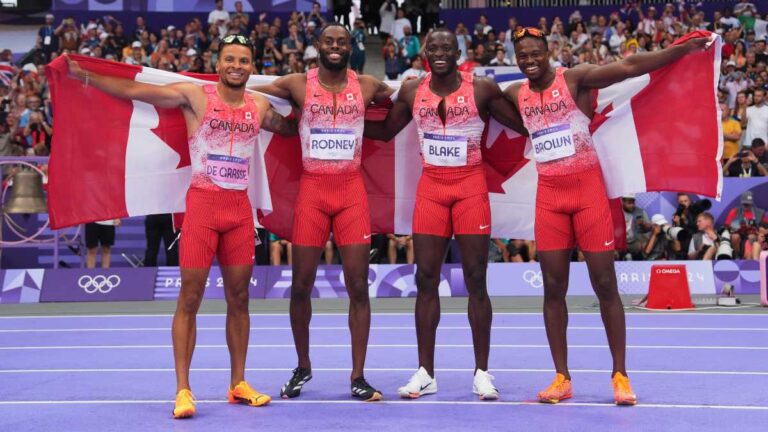 ¡28 años de sequía! Canadá consigue la medalla de oro en el relevo 4×100 por primera vez desde Atlanta 1996