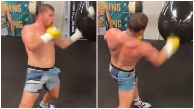 El poderoso entrenamiento del Canelo Álvarez para enfrentar a Edgar Berlanga