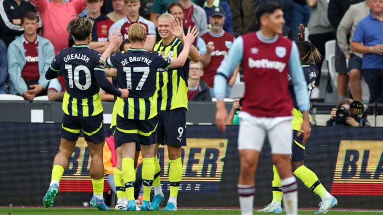 Con hat-trick de Haaland, el City derrota al West Ham de Edson Álvarez, en su primera titularidad de la temporada