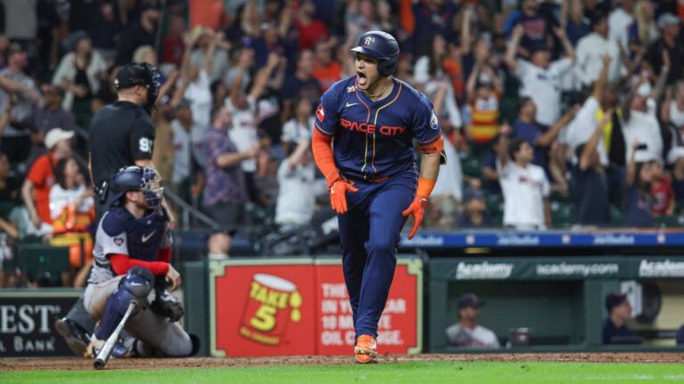 Yainer Díaz les da el triunfo a los Astros sobre Red Sox con un jonrón en la novena