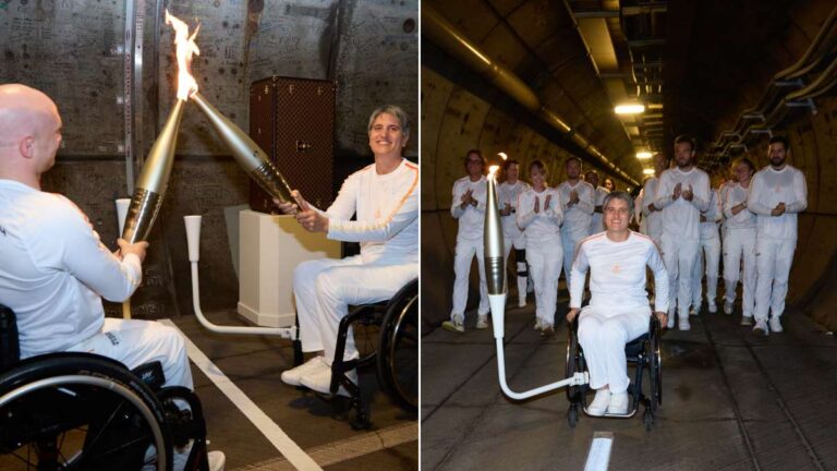 La Antorcha Paralímpica llega a Francia por el Eurotúnel