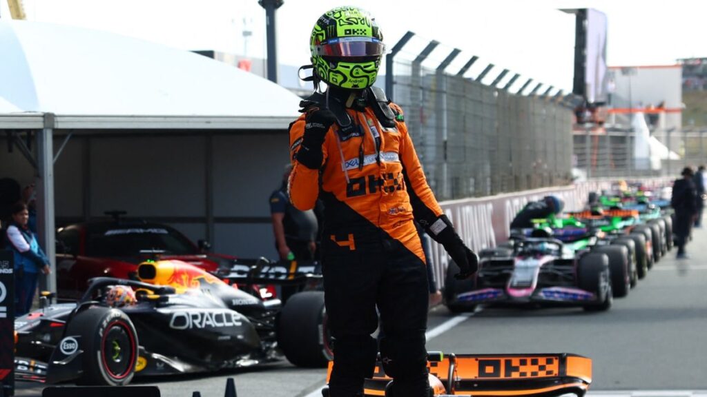 Lando Norris le arrebata a la victoria a Verstappen en su casa y se lleva el GP de Países Bajos; Checo Pérez termina sexto