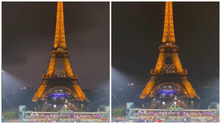 ¡Impactante imagen! Torre Eiffel luce increíble en medio de tormenta eléctrica