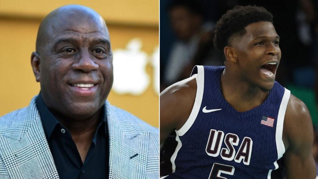 Magic Johnson, leyenda de la NBA, respondió duro y directo a Anthony Edwards