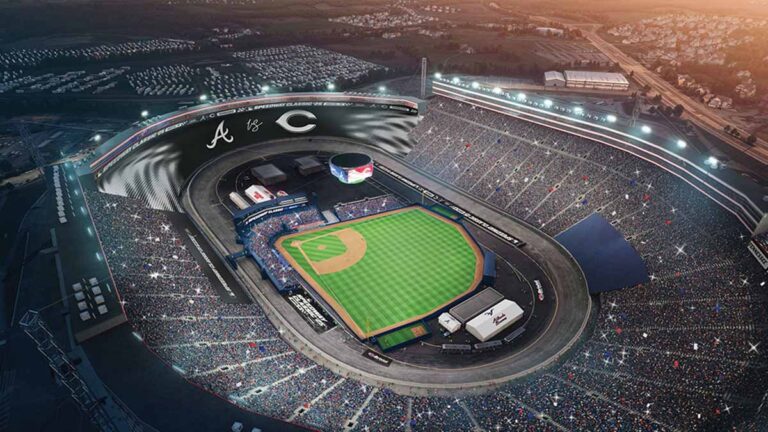 ¡Estadio de locura! Braves y Reds jugarán un duelo de la temporada 2025 en el Bristol Motor Speedway