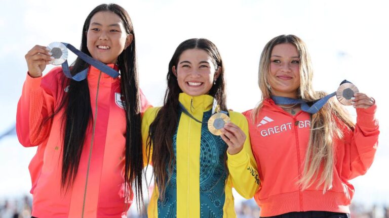 Arisa Trew conquista el skate park de Paris 2024; Cocona Hiraki y Sky Brown repiten podio